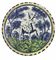 A LAMBETH DELFT BLUE-DASH 'STAG' CHARGER