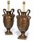 A PAIR OF FRENCH BRONZE URNS  