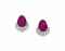 A PAIR OF RUBY AND DIAMOND EAR CLIPS  
