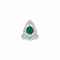 AN ART DECO EMERALD AND DIAMOND CLIP