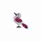 AN ART DECO RUBY, DIAMOND AND ONYX BROOCH