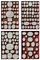 A SET OF NINE ITALIAN CASED PAINTED PLASTER