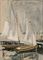 Saling boats in a harbour  