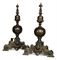 A PAIR OF DUTCH BRASS ANDIRONS  