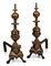 A PAIR OF FLEMISH BRONZE ANDIRONS  