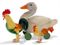 A STEIFF STANDING MOHAIR COCKEREL,