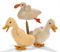 TWO STEIFF WOOL PLUSH PLAY DUCKS,