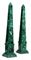 A PAIR OF MALACHITE OBELISKS