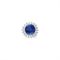 A TANZANITE AND DIAMOND RING