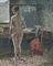 Femme nue de dos dans un intérieur  