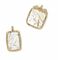 A RUTILATED QUARTZ AND GOLD PENDANT AND
