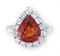 A SPESSARTITE GARNET AND DIAMOND RING  