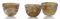THREE EARLY SMALL AMBER GLASS CUPS  