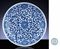 A LARGE BLUE AND WHITE 'LOTUS' DISH  