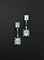 A pair of aquamarine, diamond and onyx