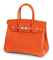 AN ORANGE CROCODILE 'BIRKIN' BAG