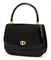 A BLACK BOX LEATHER HANDBAG  