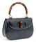 A NAVY BOX LEATHER 'BAMBOO' BAG  