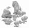 A GROUP OF LALIQUE MOULDED AND FROSTED