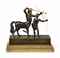 A CHARLES X ORMOLU MOUNTED BRONZE INKSTAND