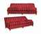 A PAIR OF SPANISH CLARET-RED CUT-VELVET
