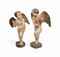 A PAIR OF POLYCHROME PAINTED WOODEN FIGURES