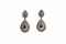 A PAIR OF GRAY CULTURED PEARL, DIAMOND AND