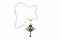 AN ART NOUVEAU ENAMEL, EMERALD, DIAMOND AND