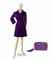 ~A PURPLE WOOL FELT COAT AND A VIOLET