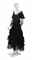 A VALENTINO BLACK LACE STAGE GOWN  