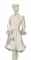 A VALENTINO COCKTAIL GOWN OF WHITE RAW SILK