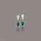 A PAIR OF ALEXANDRITE AND DIAMOND EARRINGS