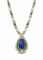 A SAPPHIRE, EMERALD AND DIAMOND NECKLACE,