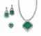 A SET OF EMERALD AND DIAMOND JEWELLERY  