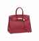 A CHERRY RED LEATHER 'BIRKIN' BAG  