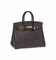A CHOCOLATE BROWN LEATHER 'BIRKIN' BAG  
