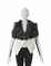 A BLACK AND WHITE CROPPED JACKET