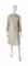 A GOLD AND CREAM CHEQUERBOARD SWING COAT