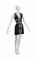 A SLEEVELESS COCKTAIL DRESS OF BLACK