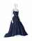 A MAGNIFICENT BALL GOWN OF MIDNIGHT BLUE