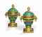 A PAIR OF LOUIS XVI ORMOLU AND APPLE-GREEN