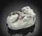 AN EMBELLISHED GREENISH-WHITE JADE DEER