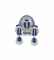 AN ART DECO DIAMOND AND SAPPHIRE BROOCH