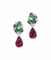 A PAIR OF TOURMALINE, GARNET AND DIAMOND
