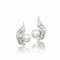 A PAIR OF CULTURED PEARL AND DIAMOND EAR