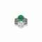 AN EMERALD AND DIAMOND 'TOI ET MOI' RING