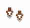 A PAIR OF ART DECO DIAMOND AND CITRINE CLIP