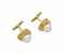 A PAIR OF CULTURED PEARL AND GOLD