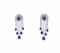 A PAIR OF SAPPHIRE AND DIAMOND EAR PENDANTS