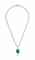 AN EMERALD AND DIAMOND PENDANT NECKLACE